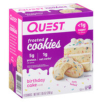 Quest Cookies, Frosted, Birthday Cake Flavor, 8 Each