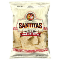 Santitas Tortilla Chips, White Corn, Value Size, 16 Ounce