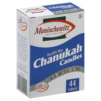 Manischewitz Chanukah Candles, Paraffin Wax, Assorted Colors, 44 Each