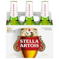 Stella Artois Beer, Premium, Lager, 6 Each