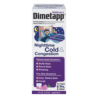 Dimetapp Nighttime Cold & Congestion, Grape Flavor, 4 Ounce
