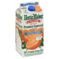 HomeMaker Premium 100% Juice, Premium, Calcium & Vitamin-D, Orange, 59 Ounce