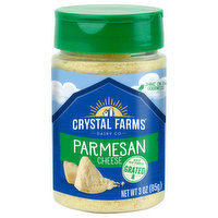 Crystal Farms Grated Cheese, Parmesan, 3 Ounce