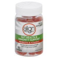 Align Probiotic & Vitamin C, Gummies, Citrus Flavored, 50 Each