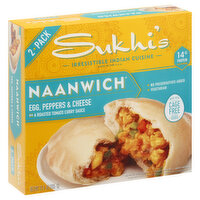 Sukhi's Naanwich, Egg, Peppers & Cheese, 2 Pack, 2 Each