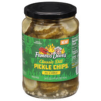 Famous Dave's Pickle Chips, Classic Dill, Dill & Garlic, Fresh Pack, 24 Fluid ounce