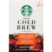 Starbucks Coffee, Concentrate, Caramel Dolce, Cold Brew, Single-Serve Pods, 6 Each