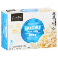 Essential Everyday Popcorn, Butter, Light, 3 Each