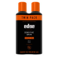 Edge Men's Sensitive Shave Gel, 14 Ounce