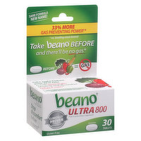 Beano Food Enzyme Dietary Supplement, Ultra 800, Tablets, 30 Each