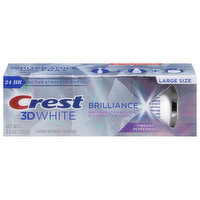 Crest 3D White Toothpaste, Vibrant Peppermint, Brilliance, Large Size, 4.6 Ounce