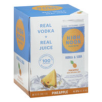 High Noon Vodka & Soda, Pineapple, 4 Each
