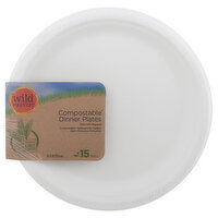 Wild Harvest Dinner Plates, Compostable, 10.25 Inch, 15 Each