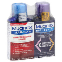 Mucinex Severe Congestion & Cough/Cold & Flu, 2 Each