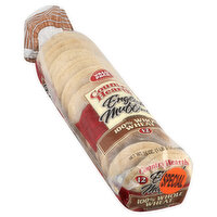 Country Hearth English Muffins, 100% Whole Wheat, Valu Pack, 12 Each