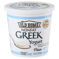 Old Home Yogurt, Greek, Nonfat, Plain, 24 Ounce