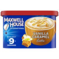 Maxwell House International Vanilla Caramel Latte Cafe-Style Instant Coffee Beverage Mix, 8.7 Ounce