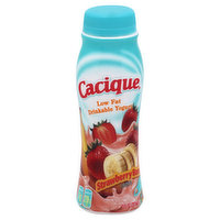 Cacique Drinkable Yogurt, Low Fat, Strawberry Banana Flavored, 7 Ounce