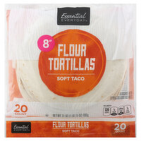 Essential Everyday Flour Tortillas, Soft Taco, 8 Inch, 20 Each