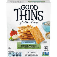 GOOD THINS Garden Veggie Rice Snacks Gluten Free Crackers, 3.5 Ounce