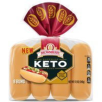 Brownberry Keto Hot Dog Buns, 8 Pack, 12 Ounce