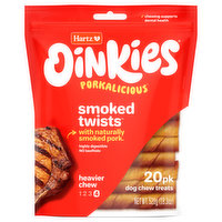 Hartz Oinkies Dog Chew Treats, Smoked Twists, Heavier Chew 4, 20 Each