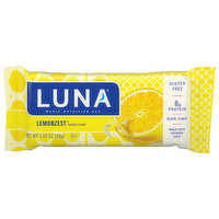 Luna LUNA Bar - LemonZest - Gluten-Free - Non-GMO - 7-9g Protein - Made with Organic Oats - Low Glycemic - Whole Nutrition Snack Bar - 1.69 oz., 1.69 Ounce