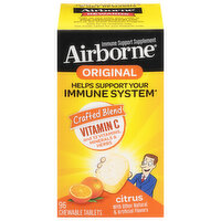 Airborne Immune Support Supplement, Original, Chewable Tablets, Citrus, 96 Each