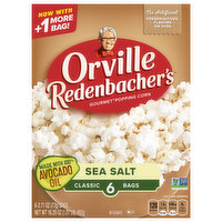 Orville Redenbacher's Microwave Popcorn, Sea Salt, 6 Each