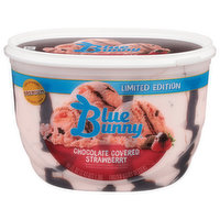 Blue Bunny Frozen Dairy Dessert, Chocolate Covered Strawberry, 46 Fluid ounce