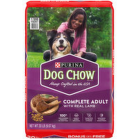 Purina Dog Chow, Complete Adult with Real Lamb, 20 Pound