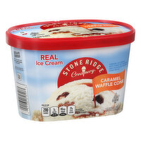 Stone Ridge Creamery Ice Cream, Caramel Waffle Cone, 1.5 Quart