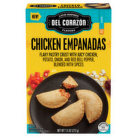 Del Corazón Chicken Empanadas, Mild Spicy, Side, 7.5 Ounce