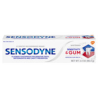 Sensodyne Toothpaste, Whitening, Sensitivity & Gum, 3.4 Ounce