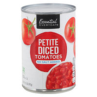 Essential Everyday Tomatoes, No Salt Added, Diced, Petite, 14.5 Ounce