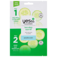 Yes To Cucumbers Eye Kit, Two-Step, Sensitive Skin, 1 Each