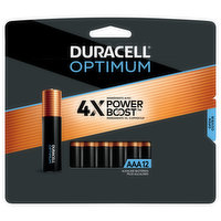 Duracell Optimum Batteries, Alkaline, AAA, 1.5V, 12 Each