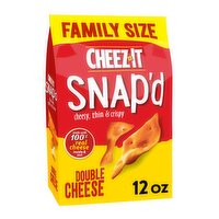 Cheez-It Snap'd Cheese Cracker Chips, Double Cheese, Family Size, 12 Ounce