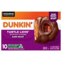 Dunkin' Coffee, Dark Roast, Turtle Love, K-Cup Pods, 10 Each