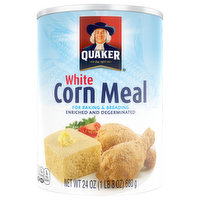 Quaker Corn Meal, White, 24 Ounce