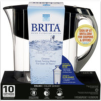 Brita Black Grand Water Filter Pitcher, 1 Each