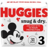 Huggies Snug & Dry Diapers, Disney Baby, 3 (16-28 lb), 31 Each