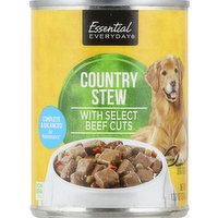 Essential Everyday Dog Food, Country Stew, with Select Beef Cuts, 13.2 Ounce