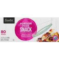 Essential Everyday Snack Bags, Double Zipper, Portion Pack, 80 Each