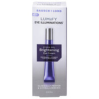 Bausch + Lomb Lumify Eye Illuminations Eye Cream, Brightening, Hydra-Gel, 0.5 Ounce