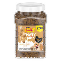 Friskies Party Mix Made in USA Facilities Cat Treats, Party Mix Crunch Gravylicious Chicken & Gravy Flavors, 20 Ounce