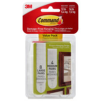 Command Picture Hanging Strips, Value Pack, 12 Each