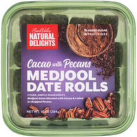 Bard Valley Natural Delights Cacao with Pecans Medjool Date Rolls, 10 Ounce