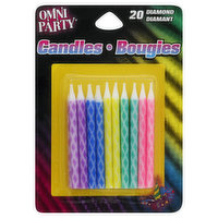 Omni Party Candles, Diamond, 20 Each