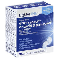 Equaline Effervescent Antacid & Pain Relief, Effervescent Tablets, Original Flavor, 36 Each